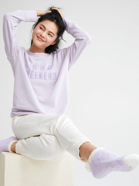 Tess Home Socks, Lilac