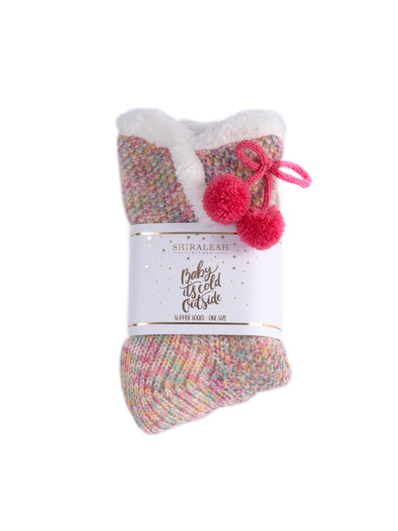 Pia Knit Slipper Socks, Multi