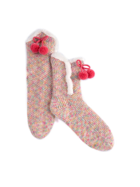 Pia Knit Slipper Socks, Multi