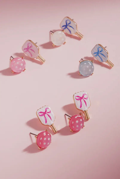 Pickleball earring set