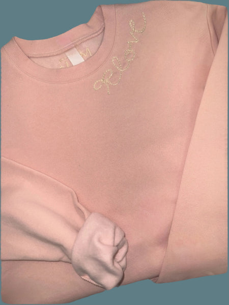 Love embroidered pullover