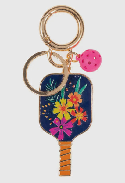 Pickleball Enamel Keychain