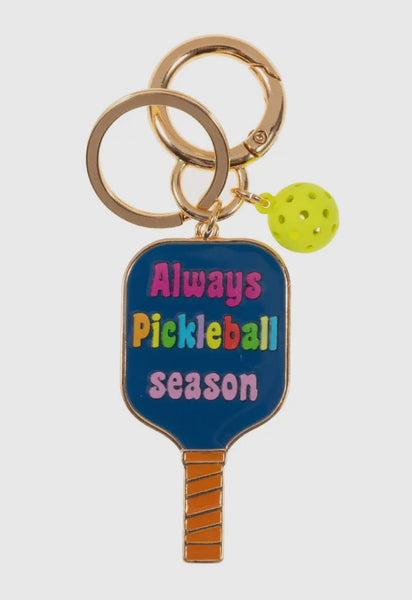 Pickleball Enamel Keychain
