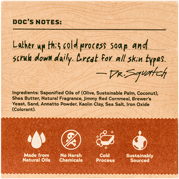 Dr Squatch Bar Soap Wood Barrel Bourbon