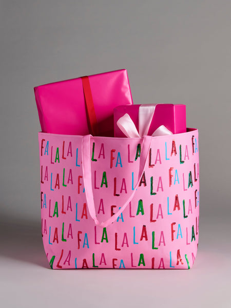 Fa La La Sequin Gifting Tote