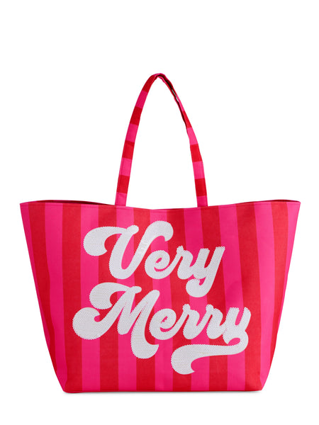 Shiraleah "Very Merry" Gifting Tote, Red