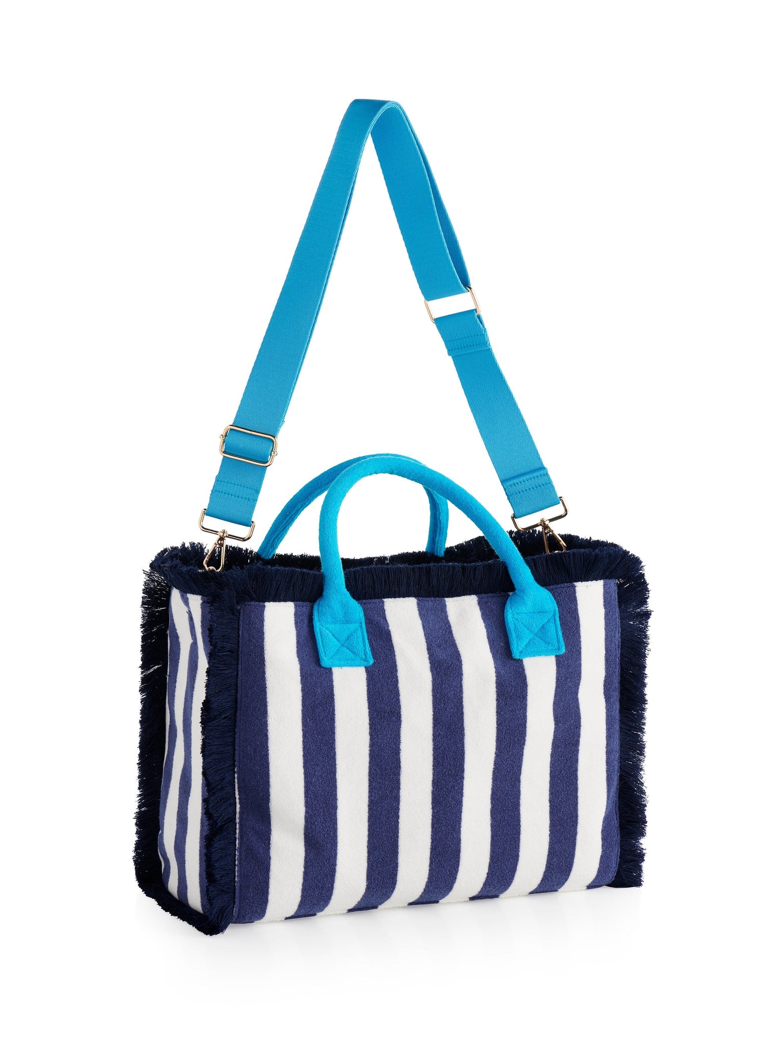 Cabana Stripe Tote, Navy