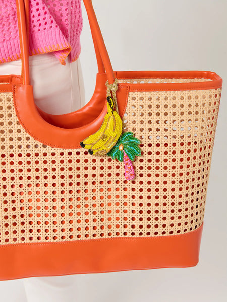 Shiraleah Banana/Palm Tree Beaded Bag Charm