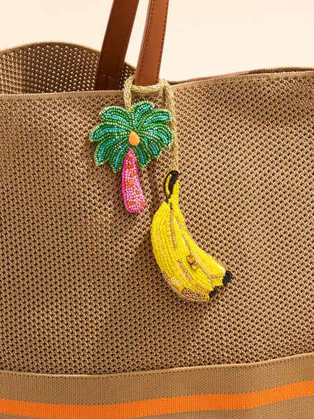 Shiraleah Banana/Palm Tree Beaded Bag Charm