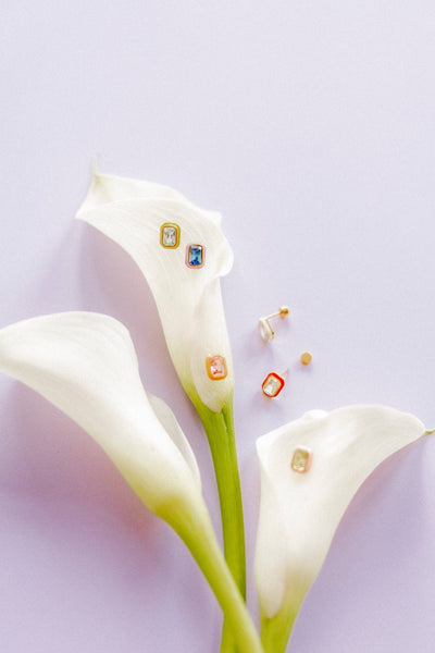 Screwback Stud Earrings - Whitney Lime Zest
