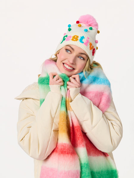 Shiraleah "Festive" Pom Pom Beanie