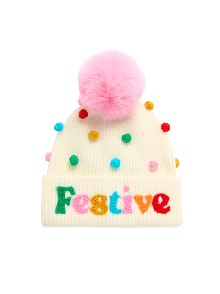 Shiraleah "Festive" Pom Pom Beanie