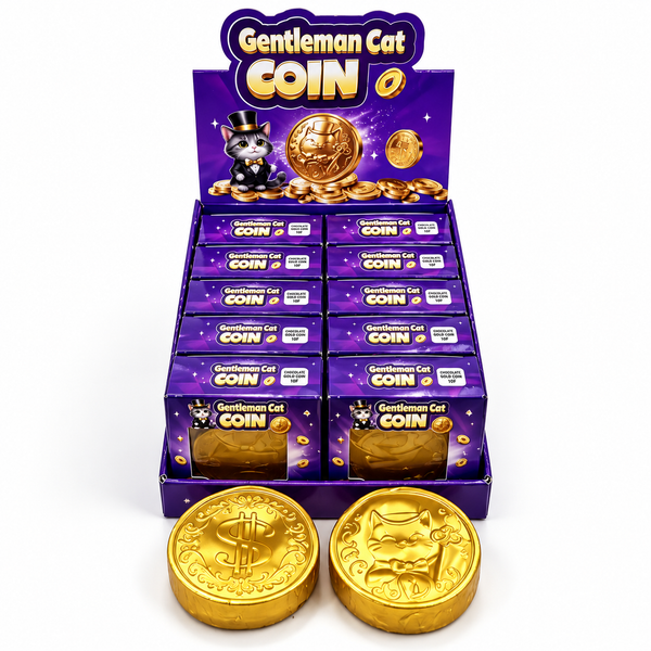 Vaseline Cat Gold Coin Squeeze Toy – Coconut oil filled