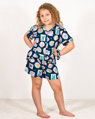 Girl's Royal Pups Sleep Shorts Set