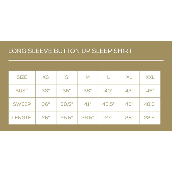 Telluride Plaid Long Sleeve Button Up Sleep Shirt
