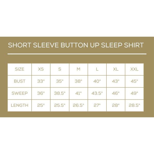 Winter Dreams Short Sleeve Button Up Sleep Shirt/Shorts Set