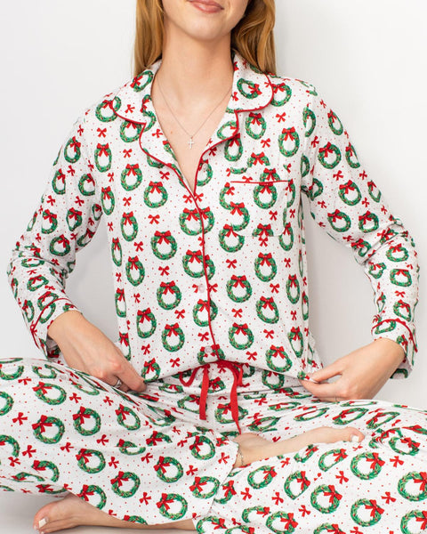 Clara Wreath Pajama Set