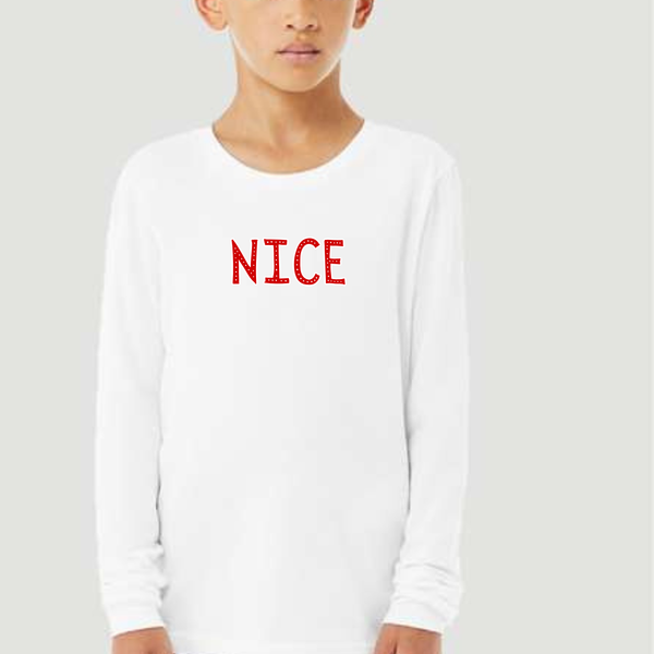 Nice or Naughty youth tees