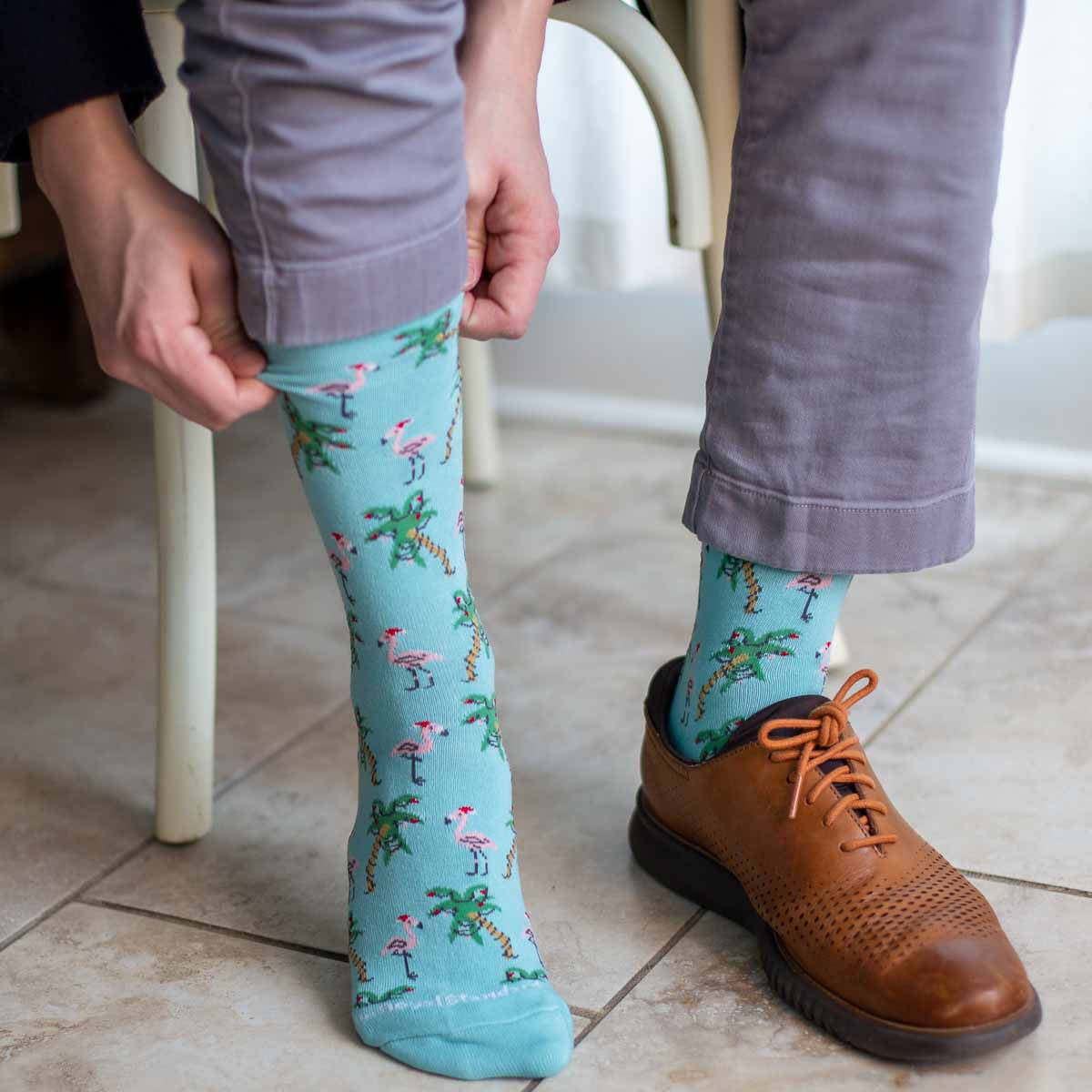 Flamingo Holiday Socks