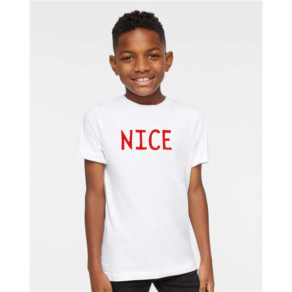 Nice or Naughty youth tees