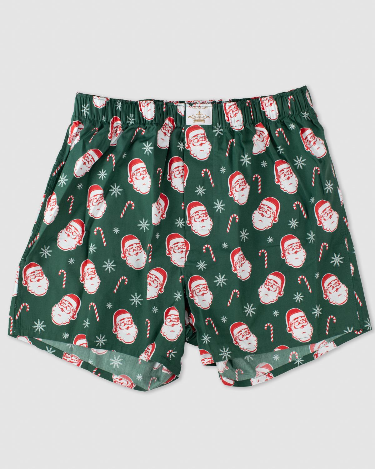 Men's Candy Cane Santa Boxers