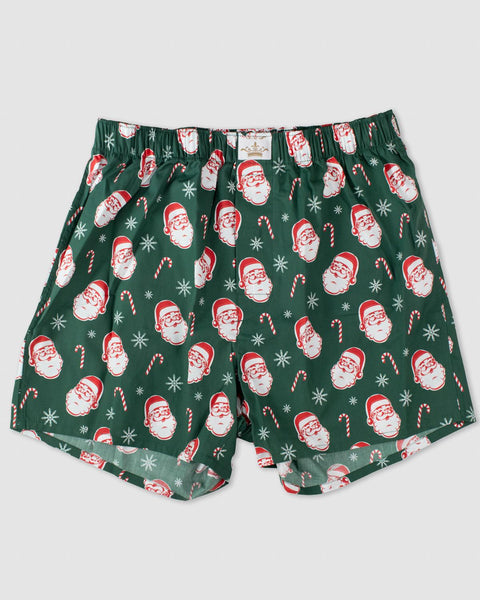 Men's Candy Cane Santa Boxers