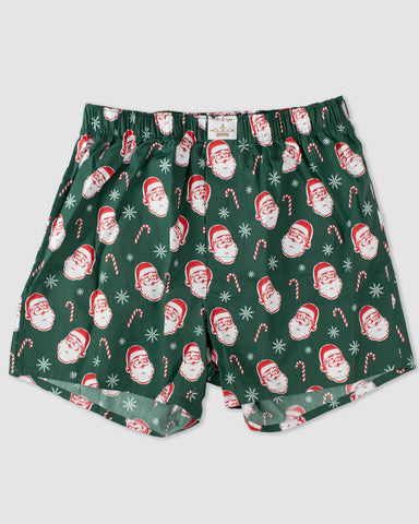 Men's Candy Cane Santa Boxers