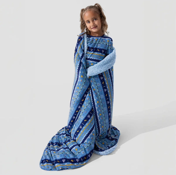 Fair Isle Bamboo Hanukkah blanket