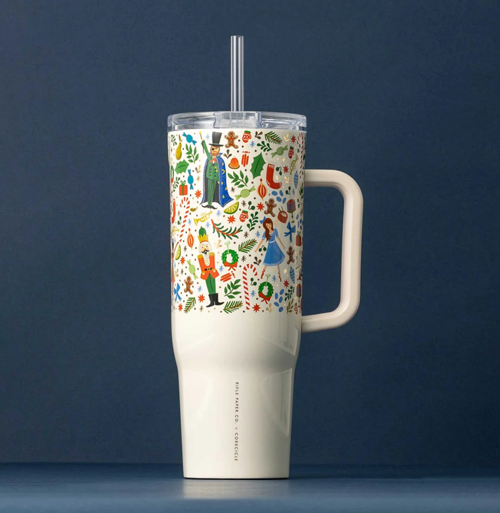 Rifle Paper Corkcicle 40oz Cruiser Cup, Nutcracker