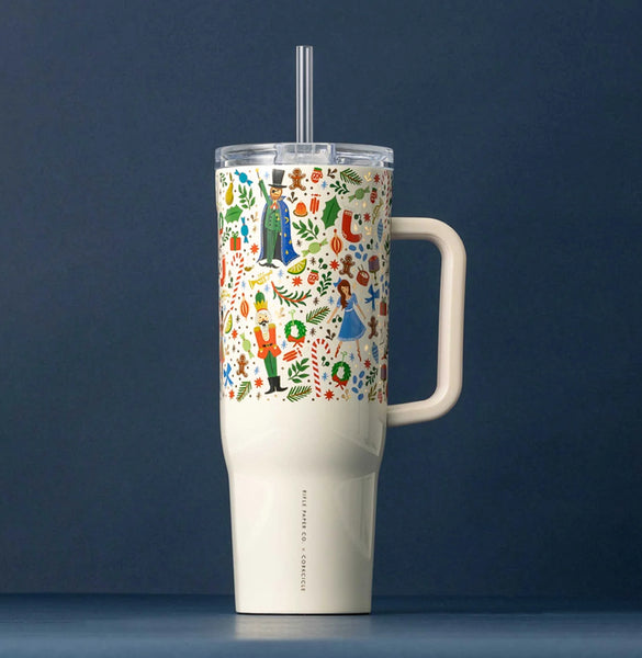 Rifle Paper Corkcicle 40oz Cruiser Cup, Nutcracker