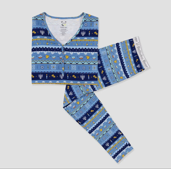 Fair Isle Family Hanukkah Bamboo Pajama sets