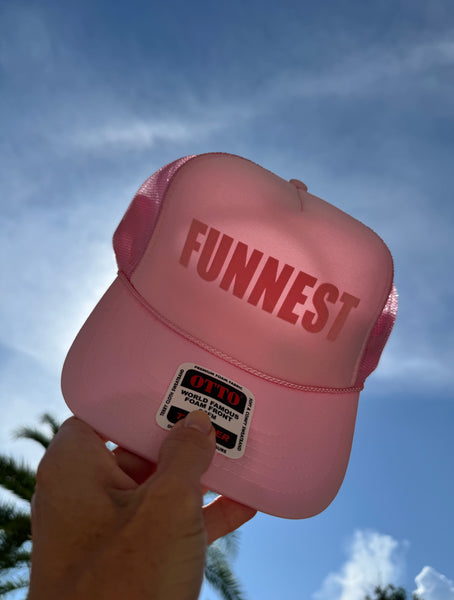 FUN FUNNER FUNNEST trucker hat