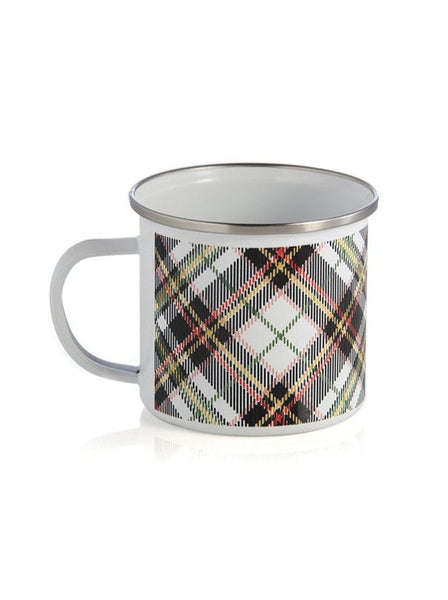 Tartan Enamel Mug