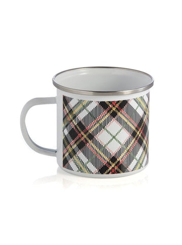 Tartan Enamel Mug