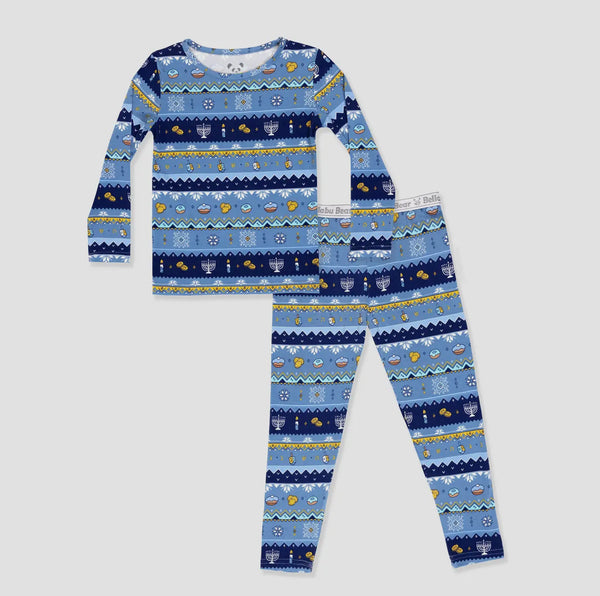 Fair Isle Family Hanukkah Bamboo Pajama sets