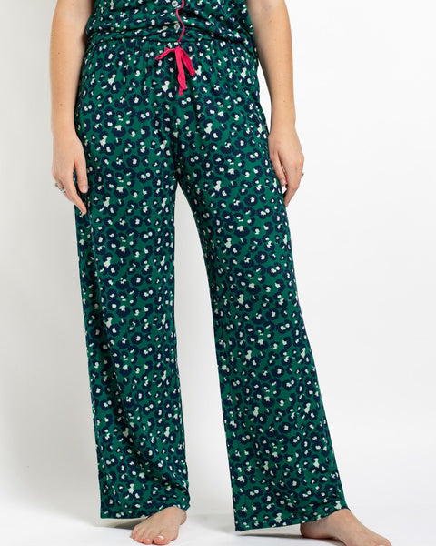 Whitney Short Sleeve Button Up Sleep Shirt & Pants Set