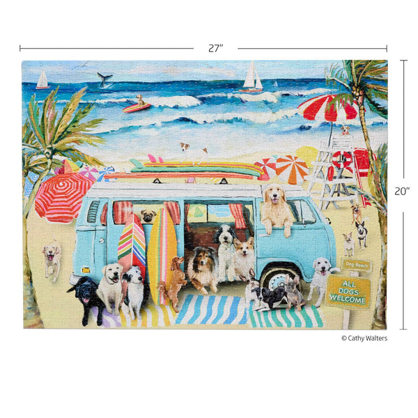 Doggie Surf School 1000 Piece Puzzle Summer Gift