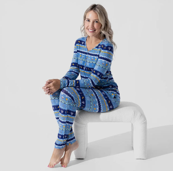 Fair Isle Family Hanukkah Bamboo Pajama sets