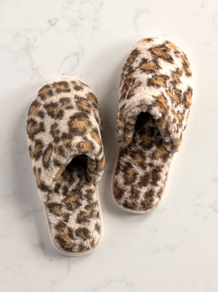 Shiraleah Avignon Leopard Print Sherpa Slippers