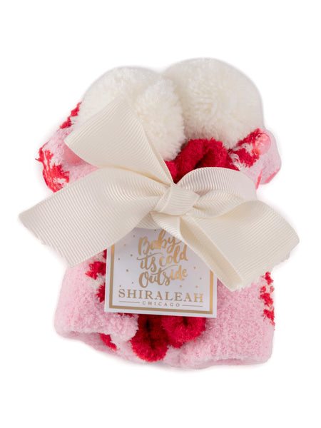 Shiraleah Peppermint Home Socks
