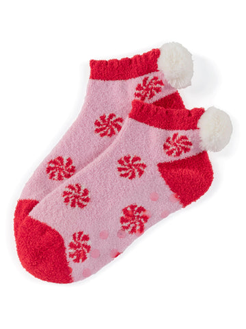 Shiraleah Peppermint Home Socks