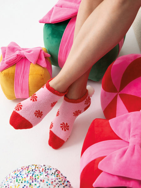 Shiraleah Peppermint Home Socks