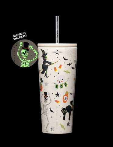 RIFLE PAPER CO. HALLOWEEN COLD CUP INSULATED TUMBLER WITH STRAW