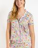 Mahjong Dreams Short Sleeve Button Up Sleep Shirt & Shorts Set