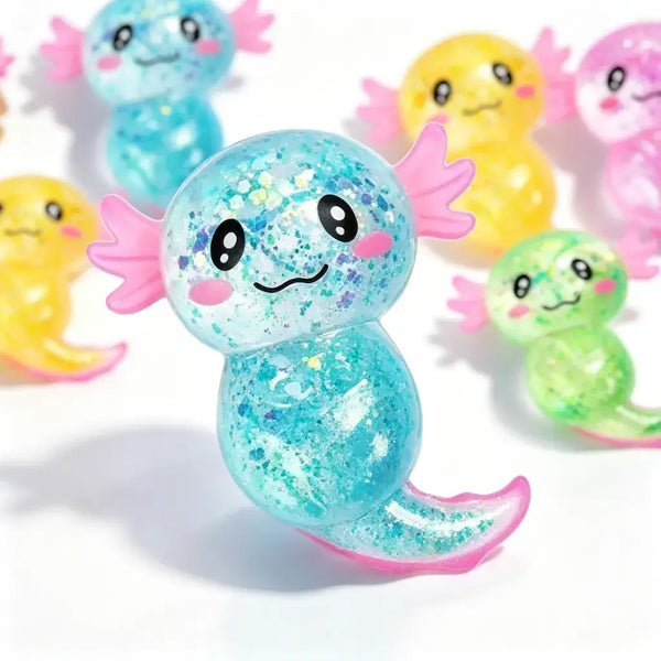 Glitter Axolotl Maltose Squishy Sensory Fidget Toy