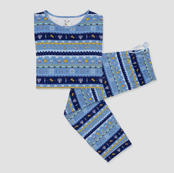 Fair Isle Family Hanukkah Bamboo Pajama sets