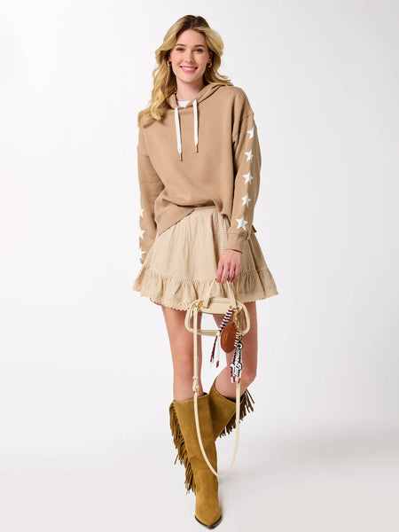 Star Sleeve Relaxed Hoodie