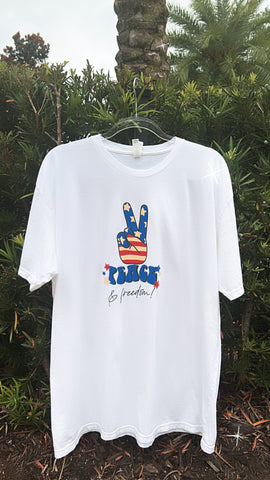 Peace and Freedom unisex tee