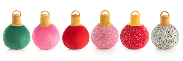 Shiraleah Assorted Set Of 6 Merry Bauble Small Pillows, Multi
