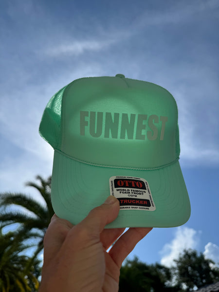 FUN FUNNER FUNNEST trucker hat